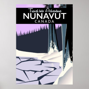 Affiche de voyage au Nunavut Canada