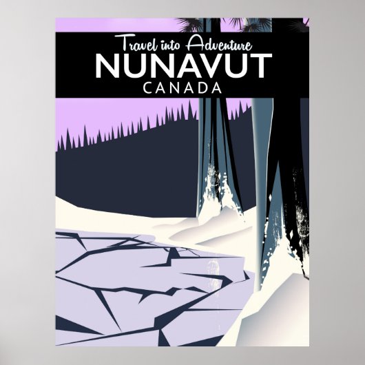 Affiche de voyage au Nunavut Canada (Devant)