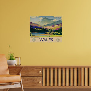 Affiche de voyage au Pays de Galles
