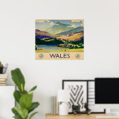 Affiche de voyage au Pays de Galles (Bureau à domicile)