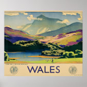Affiche de voyage au Pays de Galles (Devant)