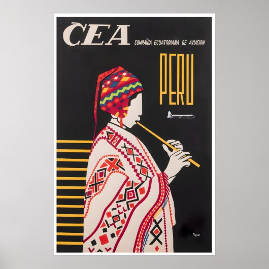 Affiche de voyage au Pérou Impression d'art péruvi (Devant)