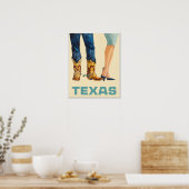 Affiche de voyage au Texas (Cuisine)