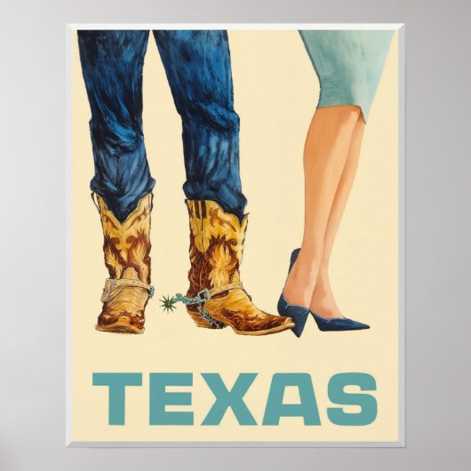Affiche de voyage au Texas (Devant)