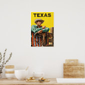Affiche de voyage au Texas (Cuisine)