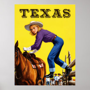 Affiche de voyage au Texas