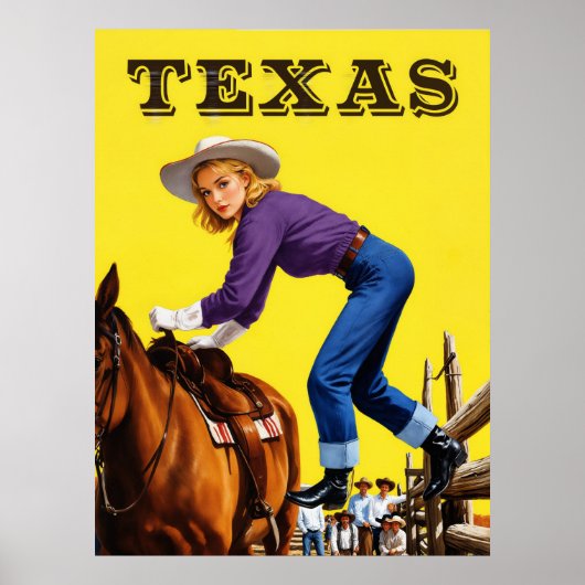Affiche de voyage au Texas (Devant)