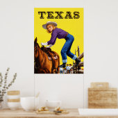 Affiche de voyage au Texas (Cuisine)