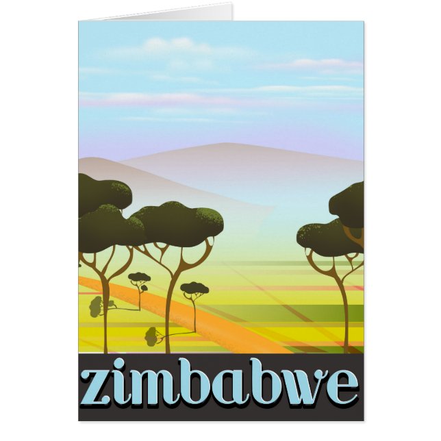 Affiche de voyage au Zimbabwe (Devant)