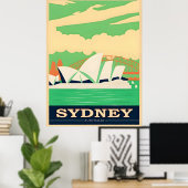 Affiche de voyage Australie Sydney (Bureau à domicile)