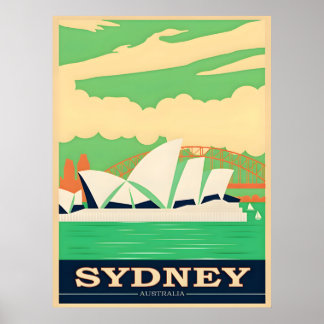 Affiche de voyage Australie Sydney
