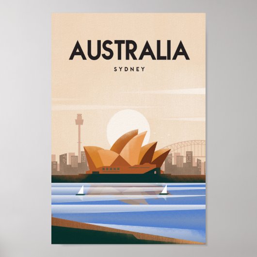 affiche de voyage Australie Sydney (Devant)