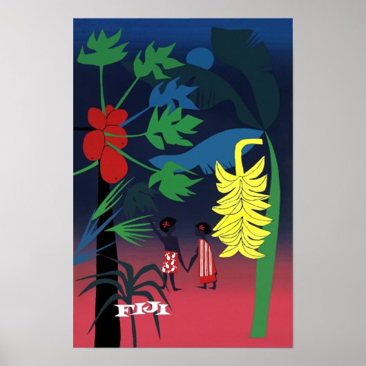 Affiche de voyage aux Fidji (Devant)