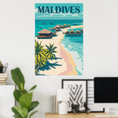 Affiche de voyage aux Maldives (Bureau à domicile)