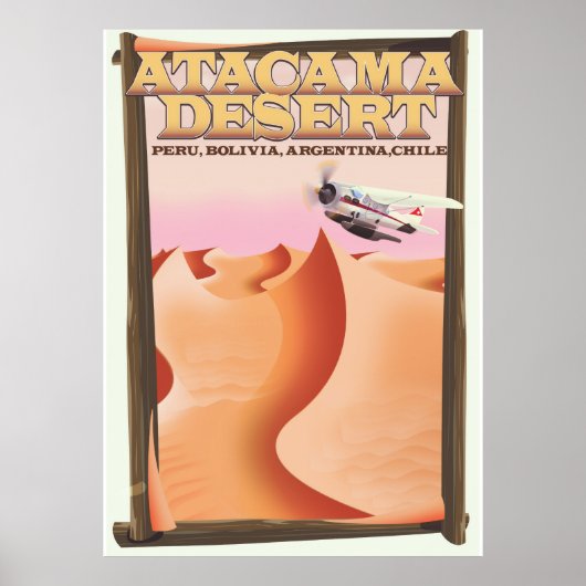 Affiche de voyage Aventure du désert d'Atacama. (Devant)