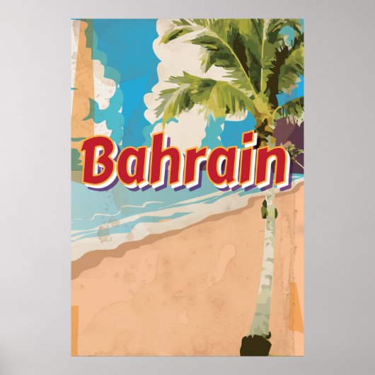 Affiche de voyage Bahrain Vintage (Devant)