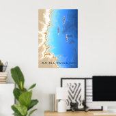 Affiche de voyage Baignade en mer (Bureau à domicile)