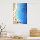 Affiche de voyage Baignade en mer (Cuisine)