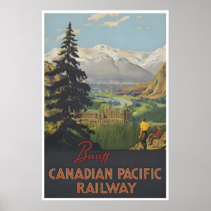 Affiche de voyage Banff Alberta Canada Art Canadie