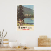 Affiche de voyage Banff Canada Impression d'art ca (Cuisine)