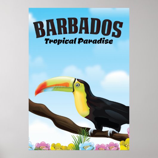 Affiche de voyage Barbade Paradis Tropical (Devant)