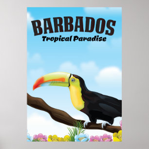 Affiche de voyage Barbados Tropical Paradise