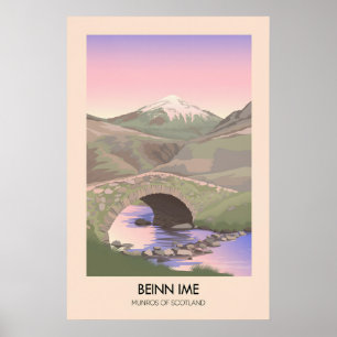 Affiche de voyage Beinn Ime Munros d'Écosse