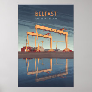 Affiche de voyage Belfast Irlande du Nord