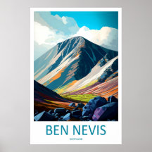 Affiche de voyage Ben Nevis Écosse 2