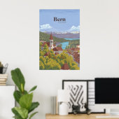 Affiche de voyage Berne Suisse (Bureau à domicile)
