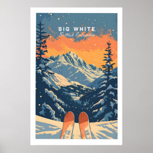 Affiche de voyage Big White - Colombie-Britannique