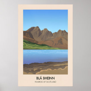 Affiche de voyage Bla Bheinn Munros d'Écosse