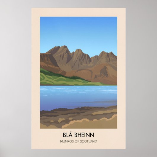 Affiche de voyage Bla Bheinn Munros d'Écosse (Devant)
