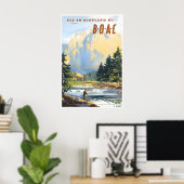 Affiche de voyage BOAC Art Écosse Impression écoss (Bureau à domicile)