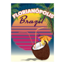 Affiche de voyage brésilienne Florianópolis