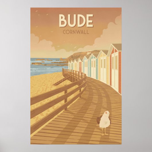 Affiche de voyage Bude Cornwall (Devant)