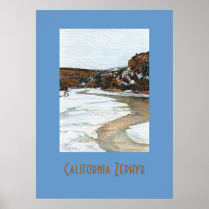 Affiche de voyage California Zephyr