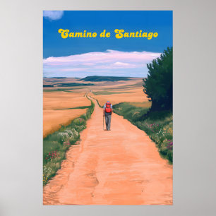 Affiche de voyage Camino De Santiago Espagne