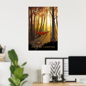 Affiche de voyage : Camping sauvage (Bureau à domicile)