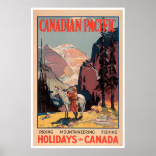Affiche de voyage Canada Art de pêche Impression d