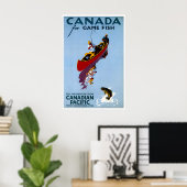 Affiche de voyage Canada Art de pêche Impression r (Bureau à domicile)