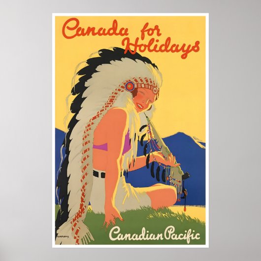 Affiche de voyage Canada Impression d'art de la Ca (Devant)