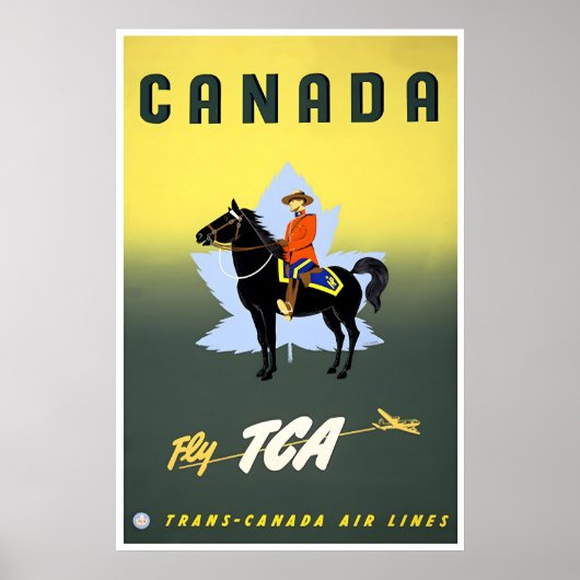 Affiche de voyage Canada Mountie Art Impression ca (Devant)