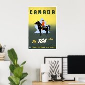 Affiche de voyage Canada Mountie Art Impression ca (Bureau à domicile)