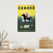 Affiche de voyage Canada Mountie Art Impression ca (Cuisine)
