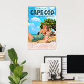 Affiche de voyage Cape Cod Massachusetts Marilyn (Bureau à domicile)
