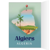 Affiche de voyage carte algérienne Alger (Intérieur (Gauche))