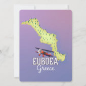 Affiche de voyage carte de Grèce Eubée (Dos)