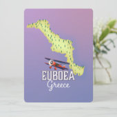 Affiche de voyage carte de Grèce Eubée (Debout devant)