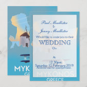 Affiche de voyage carte de Mykonos Grèce (Devant / Derrière)